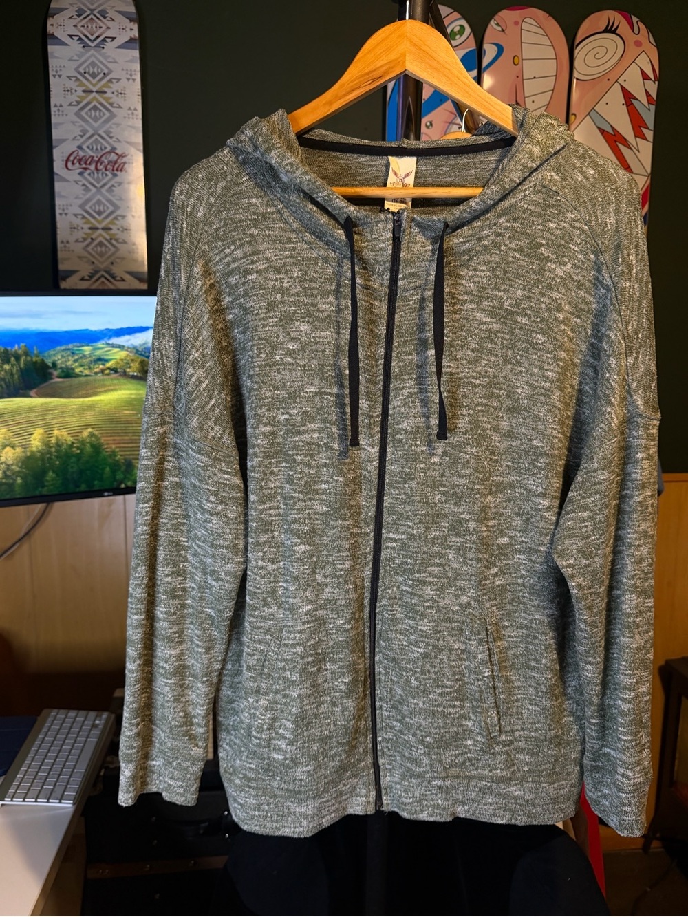 Faded Glory FGL46242 Full Zip Hoodie Gray XL